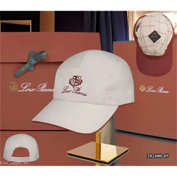 Loro Piano Hat Mujeres Balck Capas Fashion Baseball Capetio de algodón Sombreros Casquette de verano Bordado Casquette Beach Hats Loro Piana Baseball Cap 493