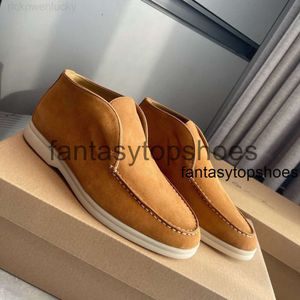 Loro Piano LP Chaussures faites à la main Loafer Chaussures ouvertes Walk Summer Flats Moccasins Rubber Sole Gentleman Party Walk