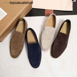 Loro Piano LP Lorospianasl schoenen opgeloste beste kwaliteit herenbedrijf casual lederen schoenen lederen slip-on schoen zomers walk mocassin mode schoenen