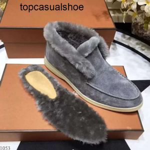 Loro piano lp lorospianasl dames suède lederen mannelijke winter topkwaliteit jurk casual schoenen kwalen ontwerper open walk flats mocassin plus mize 45 46 qcw4