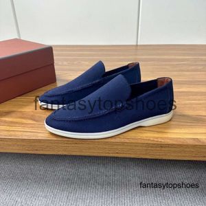 Loro Piano Lp Mens Véritable chaussures Chaussures Slip-on Slip Slip on Lazy Casual Soft Sole Single Shoes Couple Mens Chaussures Oanh