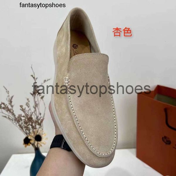 Loro Piano Lp Mens Pi Ro ana Lo Lo Womens Lefu and Shoes Flat Bottom Single Shoes Single 2023 Printemps / Summer Lazy Chaussures Low Top Ju3e