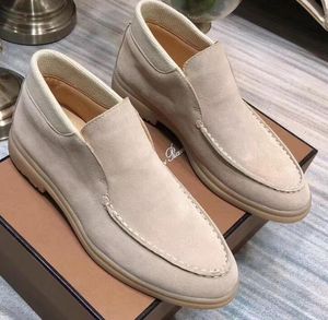 Loro Piano Luxe High LP Nubuck Walk Piana Top Leather Mens Shoes Designer Sneakers Moccasins Flats Slip-on Dress Shoe Boots Hombre 45 46