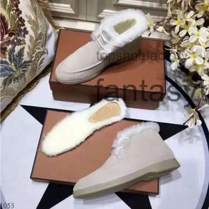 Loro Piano Mens Lp Suede Robe Driving Fur inside Women Chores Cuir Shoe Casual Luxury Design Open Walk Flats Mocassin 36-46