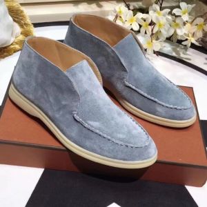 Loro Piano Shoes LP Open Sneaker Walk Suede dames korte laarzen Casual schoenen heren high top walking flats klassieke enkelschoen perfecte merken woestijn laarzen