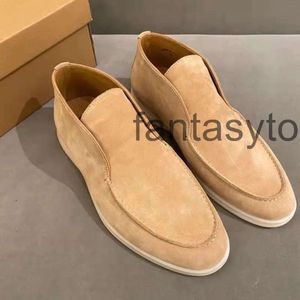 Loro Piano Shoes Open Walk Suede Lp Sneaker Femmes Cuir Couple Casual Chaussure Hommes Slip-on High Top Walking Flats Bottines De Luxe Designer Desert Boots Usine