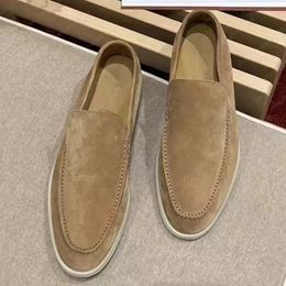 Loro Piano Summer Walk extérieur chaussures habitaires homme tasman talon plat Classic Muis bass basse top luxe en daim baskets de créateur chaussure moccasin slip on carrière chaussure décontractée