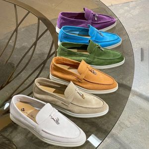 loro piano Vrouw zomerwandeling Outdoor Jurk Schoenen man tasman Platte hak klassieke loafers lage top Luxe suède sneakers Designer schoen mocassin slip-on carrière Vrijetijdsschoen