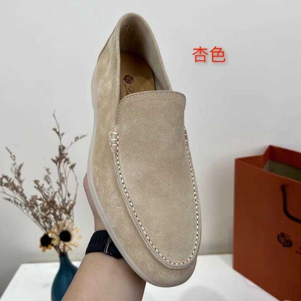 Loro Piano Shoe de qualité supérieure lo * ro pi * ana femmes et hommes lefu chaussures plates fond simples doux 2024 Spring / été paresseux chaussures basse qualité haute qualité