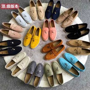 Loro Piano Top Quality Shoe Top Version Lp Chaussures Femmes Chaussures Automne 23 Cuir LP Slipon chaussures pour couples Slip on Soft Sof Sole Casual Casual Single Shoes for Women High Qualled