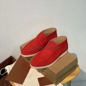 Loro Shoes Nuevos zapatos de diseñador para hombre Open Walk Botas de tobillo de gamuza Zapatilla de deporte LP Mocasines Top alto de cuero para mujer Zapato Hombres Zapatos casuales para caminar Diseñador DesertY79M