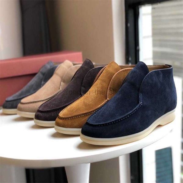 Loro Single Shoes for Mens New Automne and Winter LP Slip on Lazy Shoes Lazy Soft Soft Casual High Bangle Luck Chaussures pour hommes Chaussures Loro