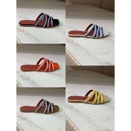 Loro Slipper Loro Piano Shoe Summer Hoge Heel Slippers, echte lederen kwastje, één woord slippers, groot formaat buitenlandse handel originele dames loro schoenen