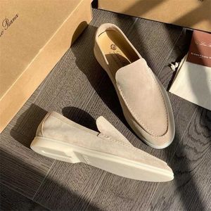 Loropiana Desiner Shoes Online El mismo tipo de zapatos Lp Bean de Jin Dong Zapatos casuales de suela plana Mocasines Pina para hombre Mocasines cómodos de cueroCIPA