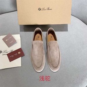 Loropiana Desiner chaussures en ligne chaussures en daim pour hommes en une étape chaussures décontractées à haute élasticité et résistantes à l'usure SoleI36V