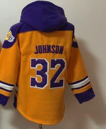 Los Angeles # 32 Magic Johnson Fans Tops Sweat à capuche American Basketball Pullover