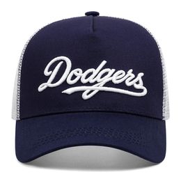 Los Angeles Baseball Cap Net Women Men Meryl Streep Mesh Hat Cotton Trucker broderie Drop 240408
