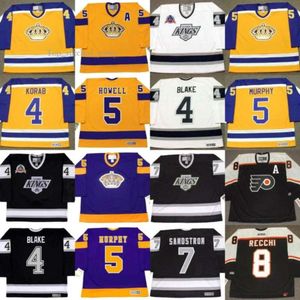 Los Angeles Kings Jersey JERRY KORAB ROB BLAKE HOWELL LARRY MIKE MURPHY TOMAS SANDSTROM DREW DOUGHTY MARK RECCHI BERNIE NICHOLL 8973