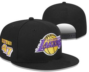 Los Angeles''Lakers''ball Caps 2023-24 Mode Katoen Champions Baseball Snapback Heren Dames Zonnehoed Borduren Lente Zomer Cap Groothandel Strapback Pet a4