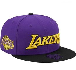 Los Angeles''Lakers''Ball Caps Casquette 2023-24 unisexe mode coton casquette de baseball chapeau snapback hommes femmes chapeau de soleil broderie printemps casquette d'été en gros A7