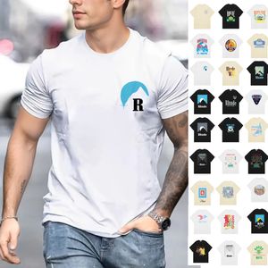 Los Angeles Niche Trendy kleding Rhude Celebrity Bijpassende losse mode-basis T-shirt met korte mouwen