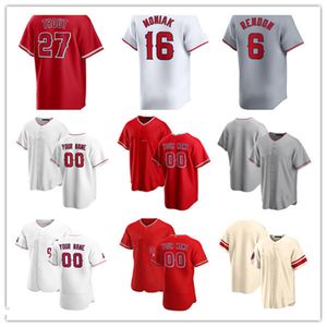 Los Carlos Estevez Matt''Moore Tyler Anderson Patrick Sandoval Griffin Canning Jose Suarez Moniak Jo Adell Angeles Mike Trout Anthony Rendon Angels Baseball Jersey