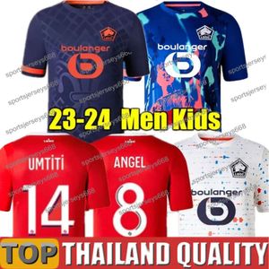 LOSC Lille 23 24 Jerseys de football 14 UMTITI 8 Angel CABELLA J DAVID YAZICI OUNAS Maillot de football 2023 2024 Troisième 3ème Maillot Hommes Enfants _Jersey