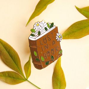 Perdu dans un livre émail broche amoureux des livres métal Badge rat de bibliothèque épinglettes broche pour bijoux accessoire cadeaux pour amis