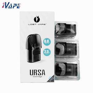 Cartouche Lost Vape Ursa Nano Pod, capacité de 2,5 ml, conception anti-fuite, flux d'air réglable, remplissage latéral, 3 pièces/paquet