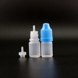 Lot 100 pcs 3 ml bouteilles de compte-gouttes en plastique avec des bouchons de casquettes à preuves enfants
