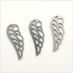 Lot 100 pcs Angel Wing Tibétain Argent Charmes Pendentifs pour la fabrication de bijoux Boucle D'oreille Collier Bracelet Porte-clés accessoires 25*10mm