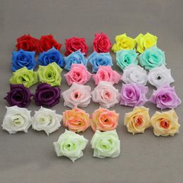 Partij 10 stks 8 cm kunstmatige rozen bloem hoofden diy bruiloft muur boog weg lood bloemen baby shower verjaardag partij decoratie Flores