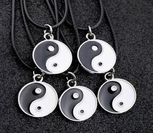 Lot 10 pièces mode femmes men039s taoïsme Tai Chi yin yang pendentif à breloques collier entier HJ084314930