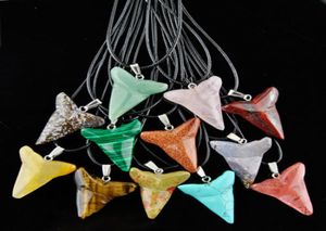 Veel 12 stuks natuursteen tand hanger ketting turquoise bedels voor mannen vrouwen geschenken7433285