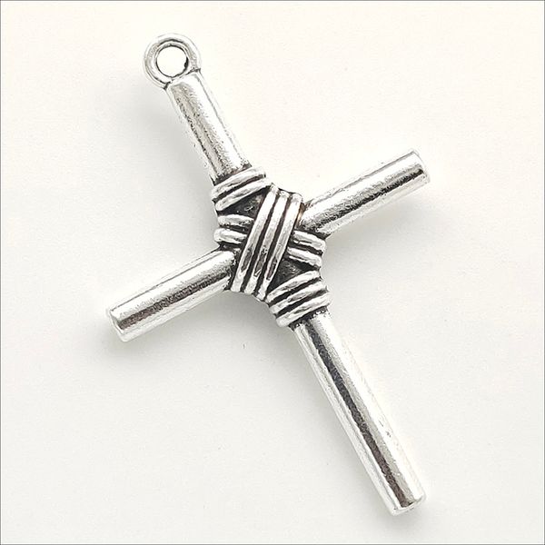 Lot 20pcs Big Cross Tibétain Argent Charms Pendentifs pour la fabrication de bijoux Boucle d'oreille Collier Bracelet Porte-clés accessoires 49 * 32mm DH0575