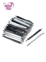 Lot de 50 stylos à bille en métal, en aluminium, sans saisie au Laser, Slogan d'entreprise gravé, personnalisé, cadeau d'événement promotionnel, 240307