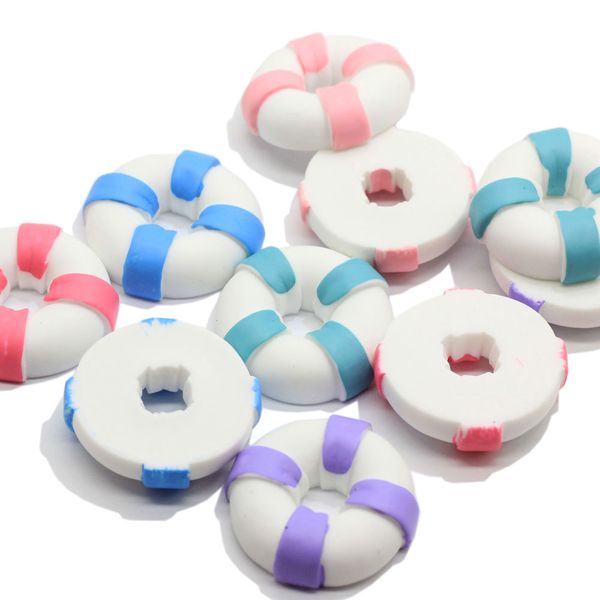 Lot Assist Pastel Life Ring Risin Flatback Charms Kawaii Miniature Life Buée Ornements de natation Charme juifs Charmes