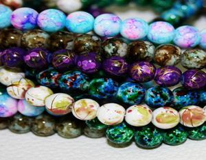 lot perle ronde assorti des perles de verre colorées pour le bracelet pour femmes fabriquant un BBD1295433163 entier ou au détail
