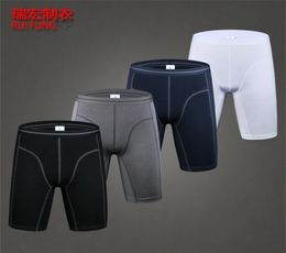 Lot Mens Hiver Sous-vêtements épais boxers shorts décontractés coton du genou Hommes Boxer de sport à jambe longue homme mince sous-pans lj2009225390519