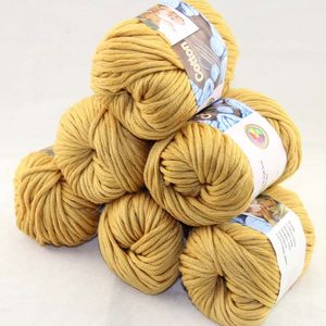Lot de 6 ballsx50g spécial épais épais 100% coton Tricoter Yarn Catania Gold 2212 247K