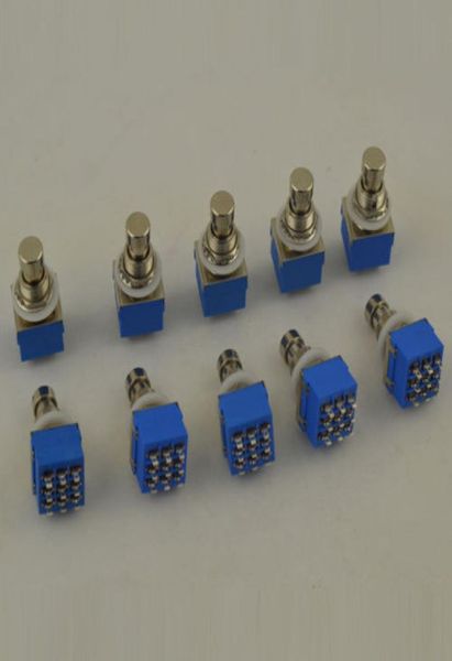 LOT10 3PDT 9pin efectos de guitarra interruptor de pedal caja pie Metal True Bypass 4423823