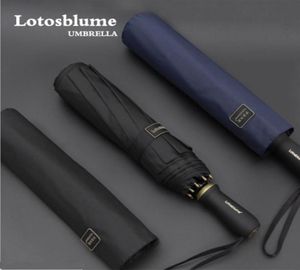 Lotosblume 125 cm parapluie pliant men039s style d'affaires 10 K parapluie coupe-vent 10 os antiwind1471261