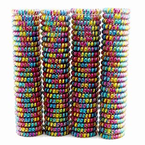 Veel 100 stks Vrouwen Meisjes Grootte 5,5 Cm Kleurrijke Haarbanden Elastische Rubber Telefoon Draad Ties Plastic Touw Gom Spring