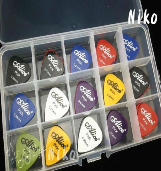 Beaucoup de pics de guitare électrique acoustique Alice Alice Plectrums de basse 1 GRANDE PLIMES PLIMES CASE 3667886