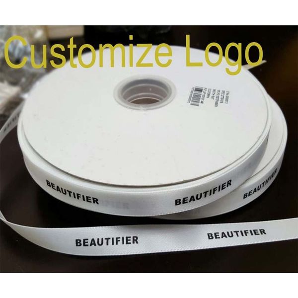 beaucoup de largeur Personnalisez votre ruban de satin bricolage Ceinture en polyester police plate Mariage Emballage cadeau personnalisé vente par rouleau 220608