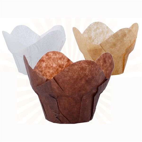 Lotus papier de cuisson Cupcake Muffin doublures parchemin tasse résistant à la graisse emballages pour mariages anniversaire PHJK2203
