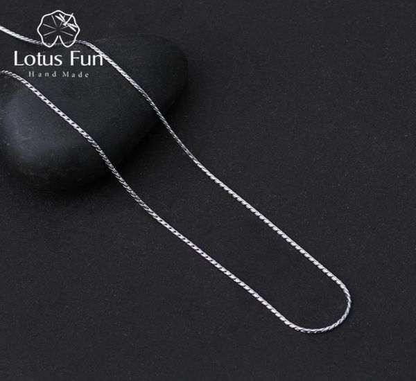 Lotus Fun Real 925 Collar de plata esterlina Joyería fina Creativa Cadena de diseño clásico de alta calidad para mujeres acsorio collier4011623
