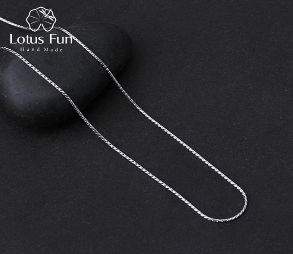 Collar de plata de ley 925 auténtica Lotus Fun, joyería fina, cadena creativa de diseño clásico de alta calidad para mujer, Acessorio Collier2802645