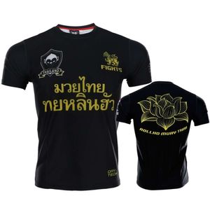 Lotus MMA Running Leisure Fight Sports T-shirt met korte mouwen Uitgebreide vechttraining Fiess Sanda Muay Thai Workout
