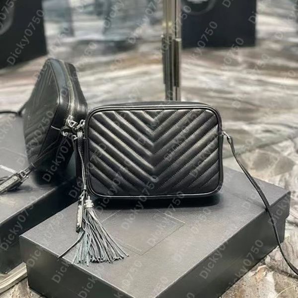 Bolso LOU, bolsos de mujer, bolsos de lujo, bolso de hombro, bolso de cámara, bolso de mano de lujo, bolsos laterales para mujer, bandolera con ondas y borlas para mujer, sacoche dicky0750